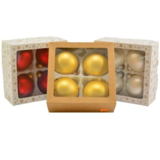 Bombki szklane 4szt 100mm mix